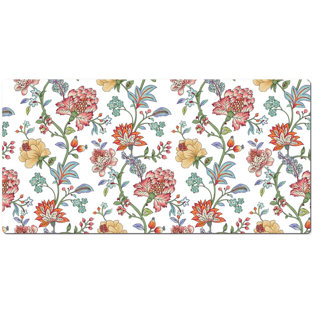 Kerala Chintz Desk Mat Green Pink Floral