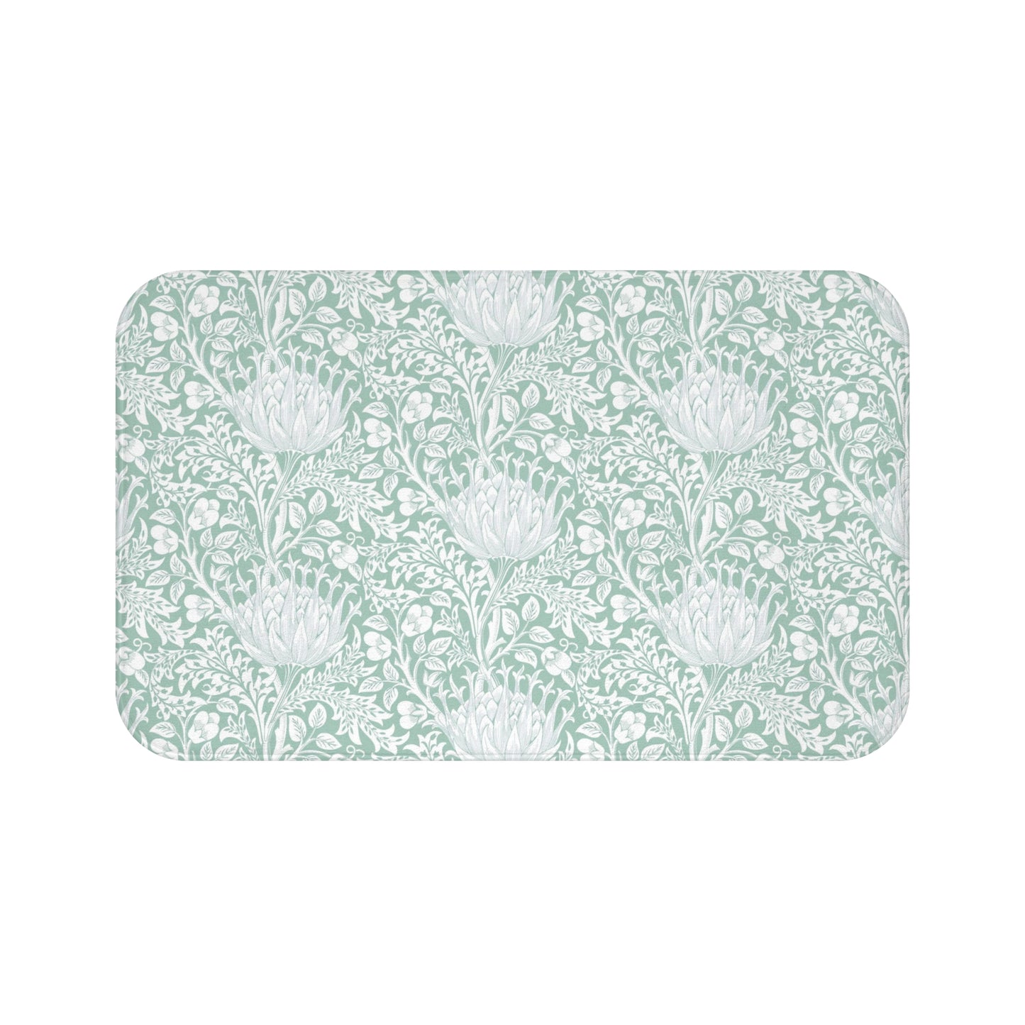 William Morris Bath Mat Artichoke Mint Aqua