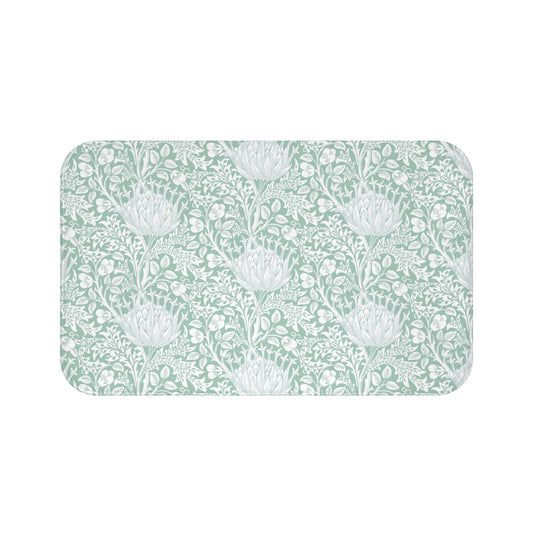 William Morris Bath Mat Artichoke Mint Aqua