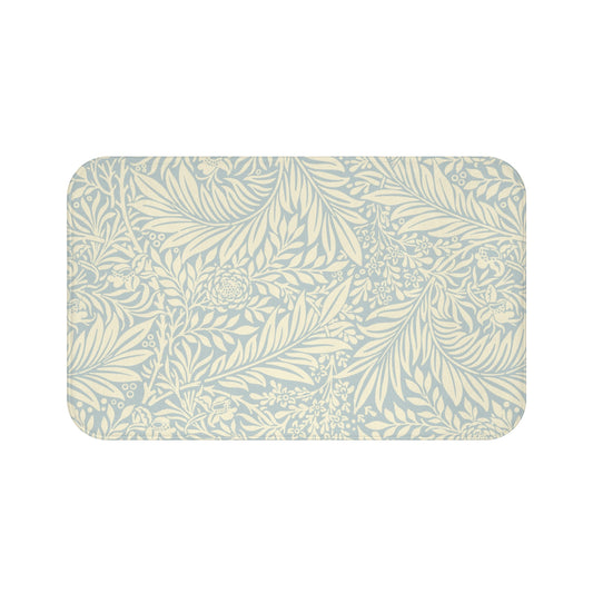 William Morris Bath Mat Larkspur Soft Blue Cream