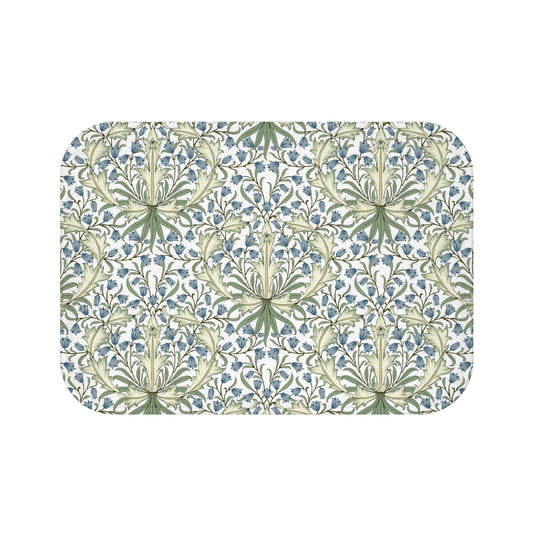William Morris Bath Mat Bluebell II Blue Green