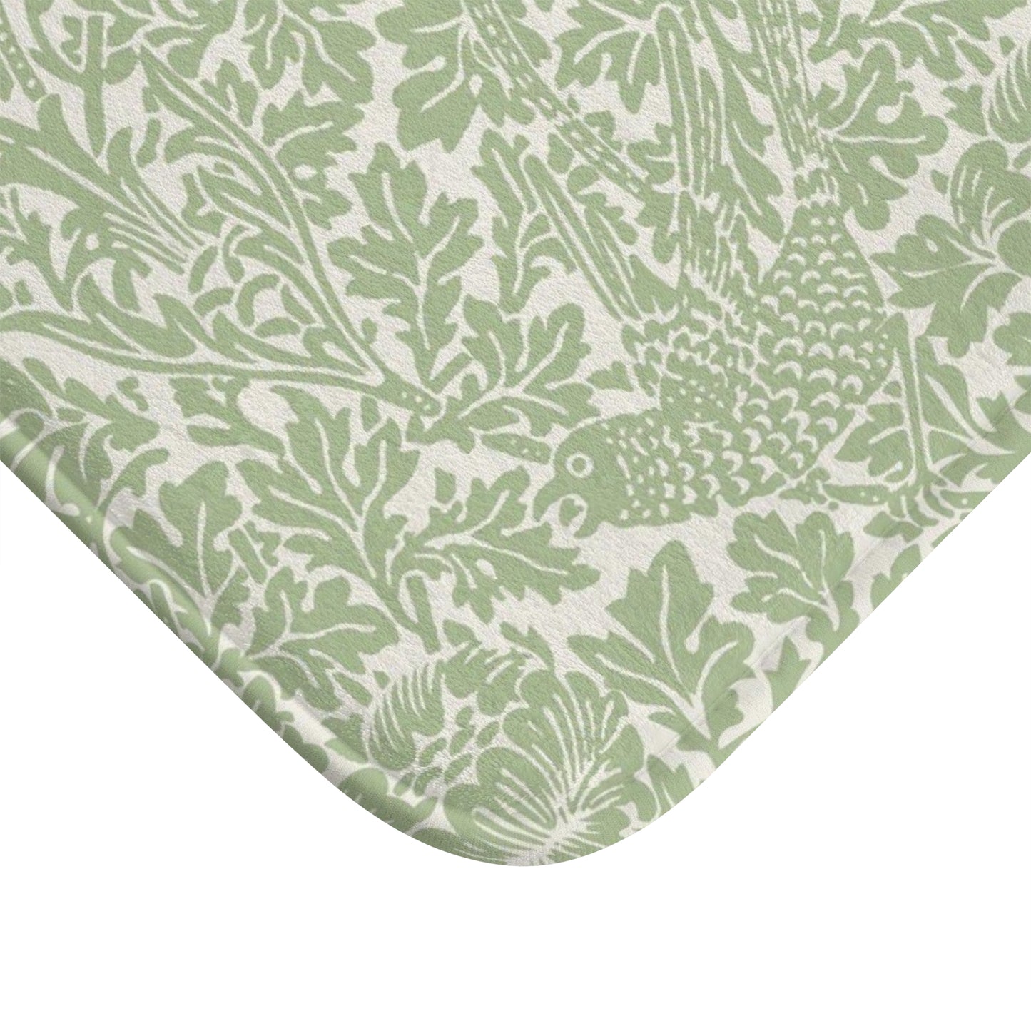 William Morris Bath Mat Bird & Anemone Sage Green