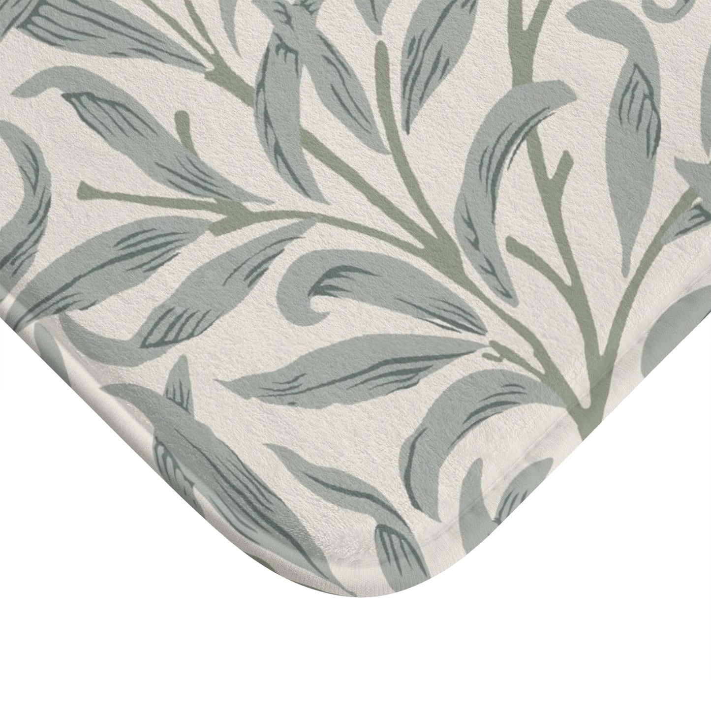 William Morris Bath Mat Gray Willow Bough