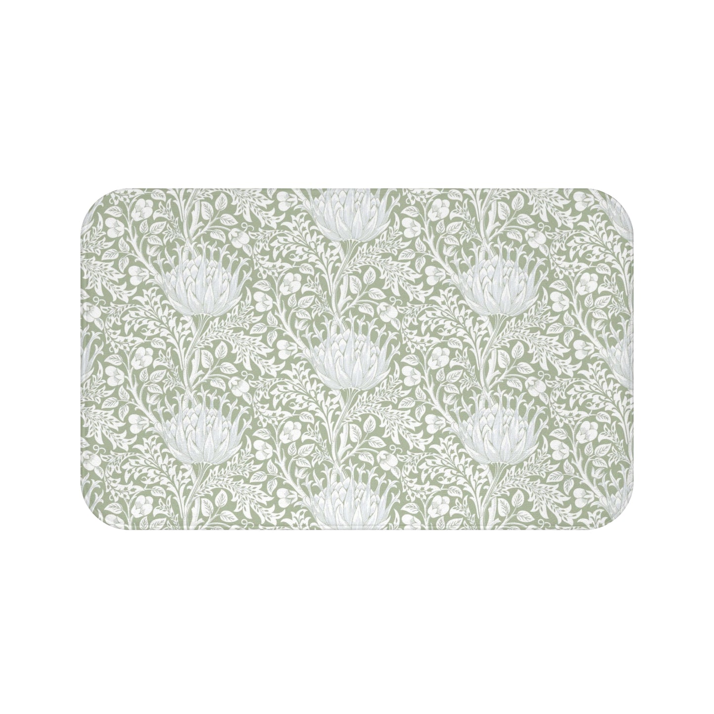 William Morris Bath Mat Artichoke Sage Green