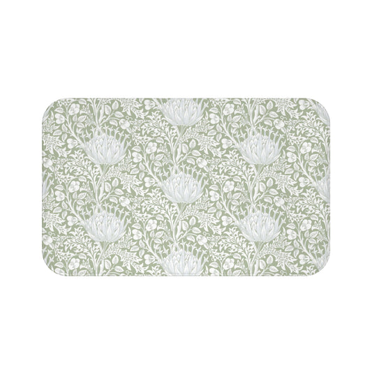 William Morris Bath Mat Artichoke Sage Green