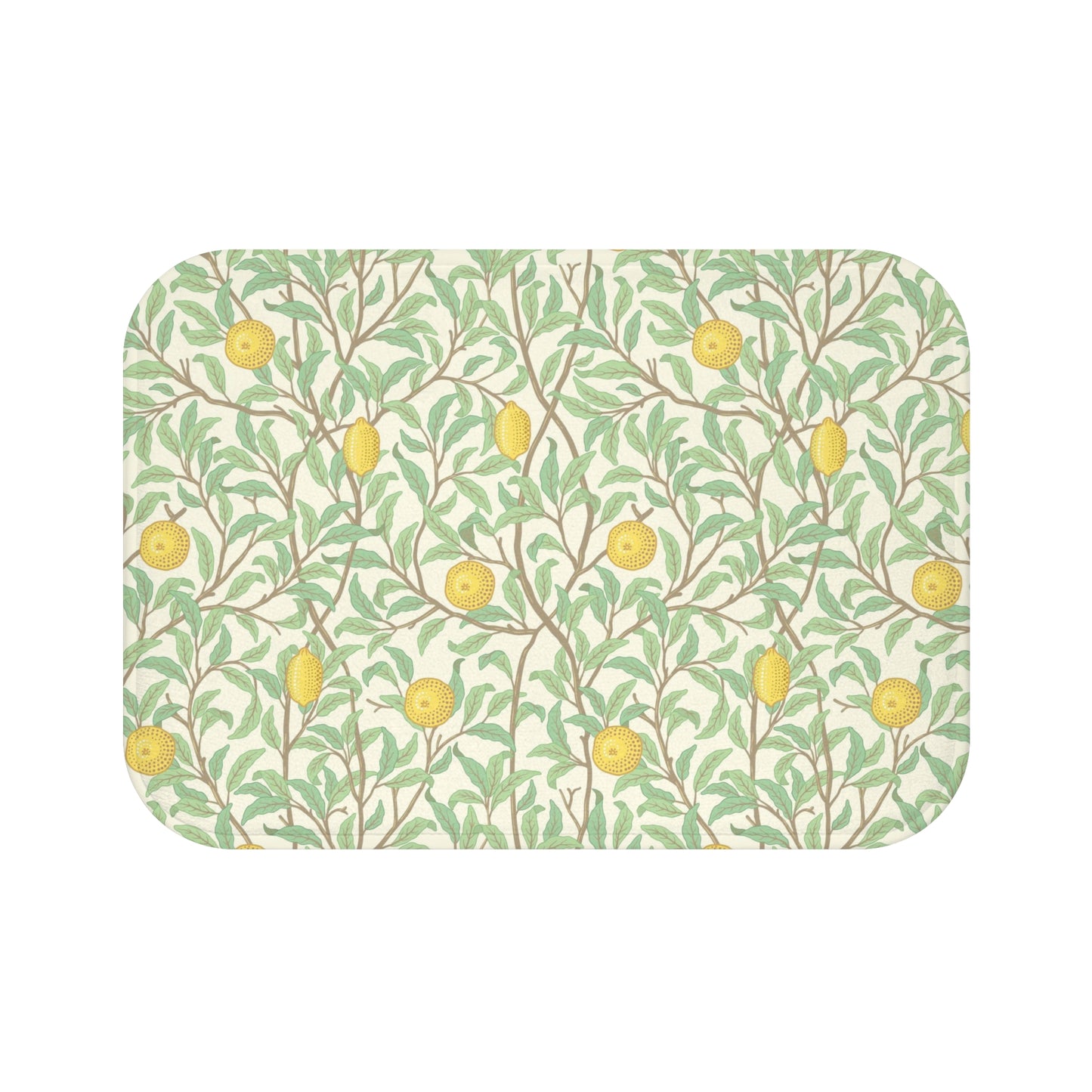 William Morris Bath Mat Lemons