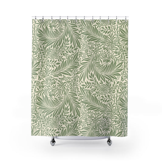 William Morris Larkspur Sage Green Shower Curtain