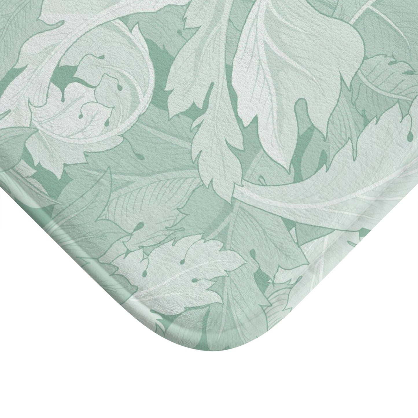 William Morris Bath Mat Aqua Acanthus