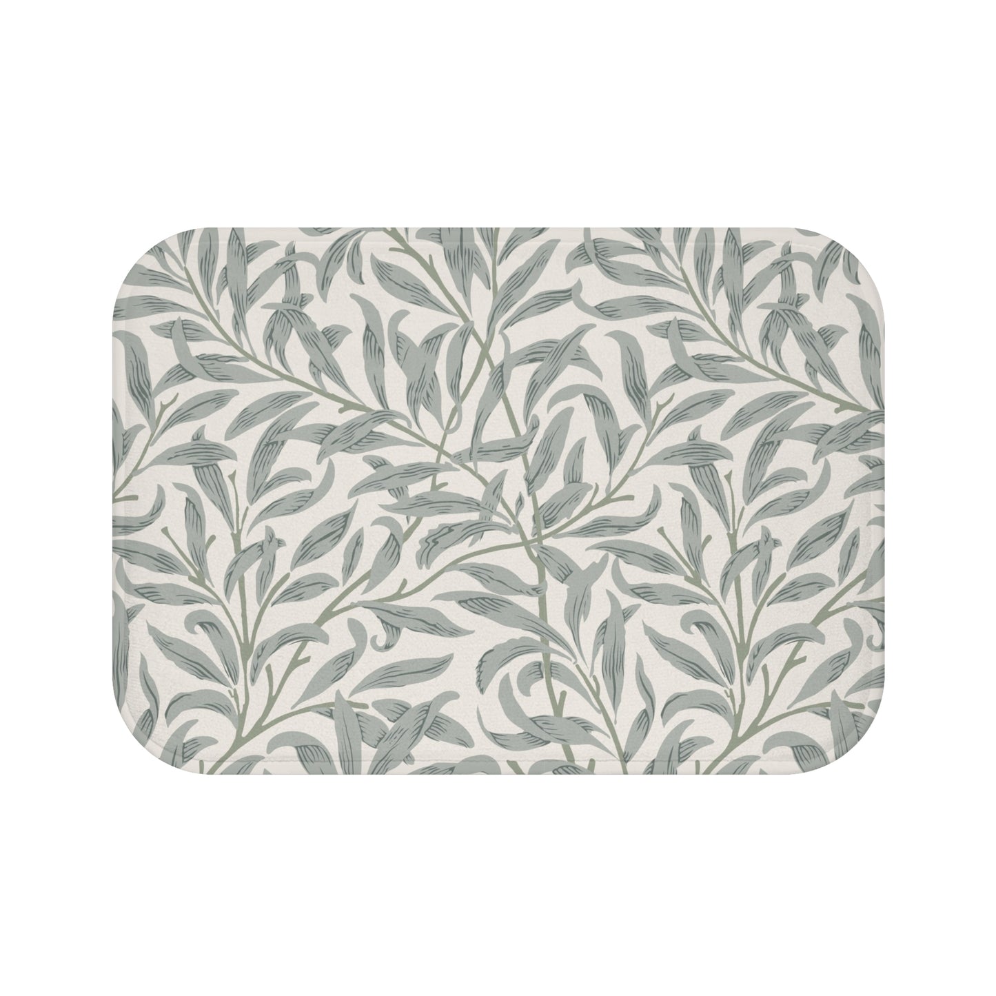 William Morris Bath Mat Gray Willow Bough