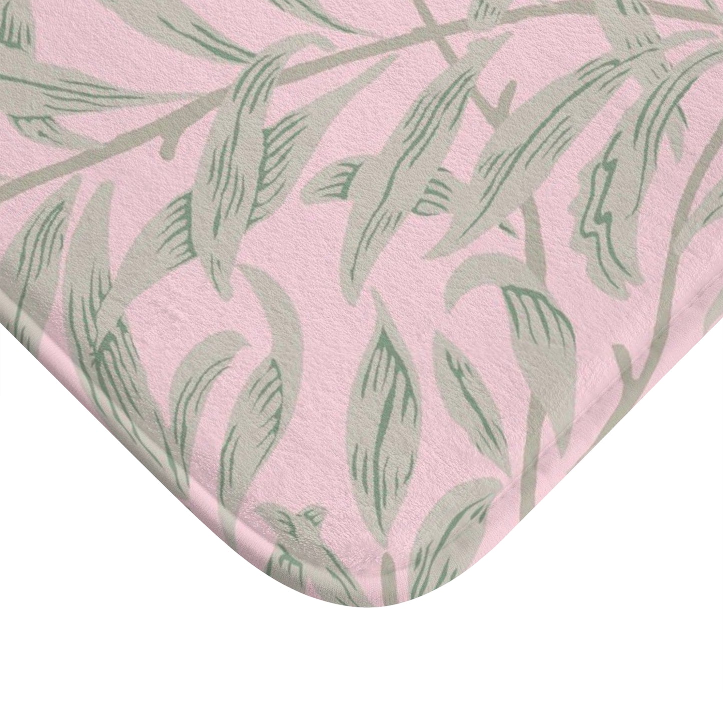 William Morris Bath Mat Willow Bough Pink Sage