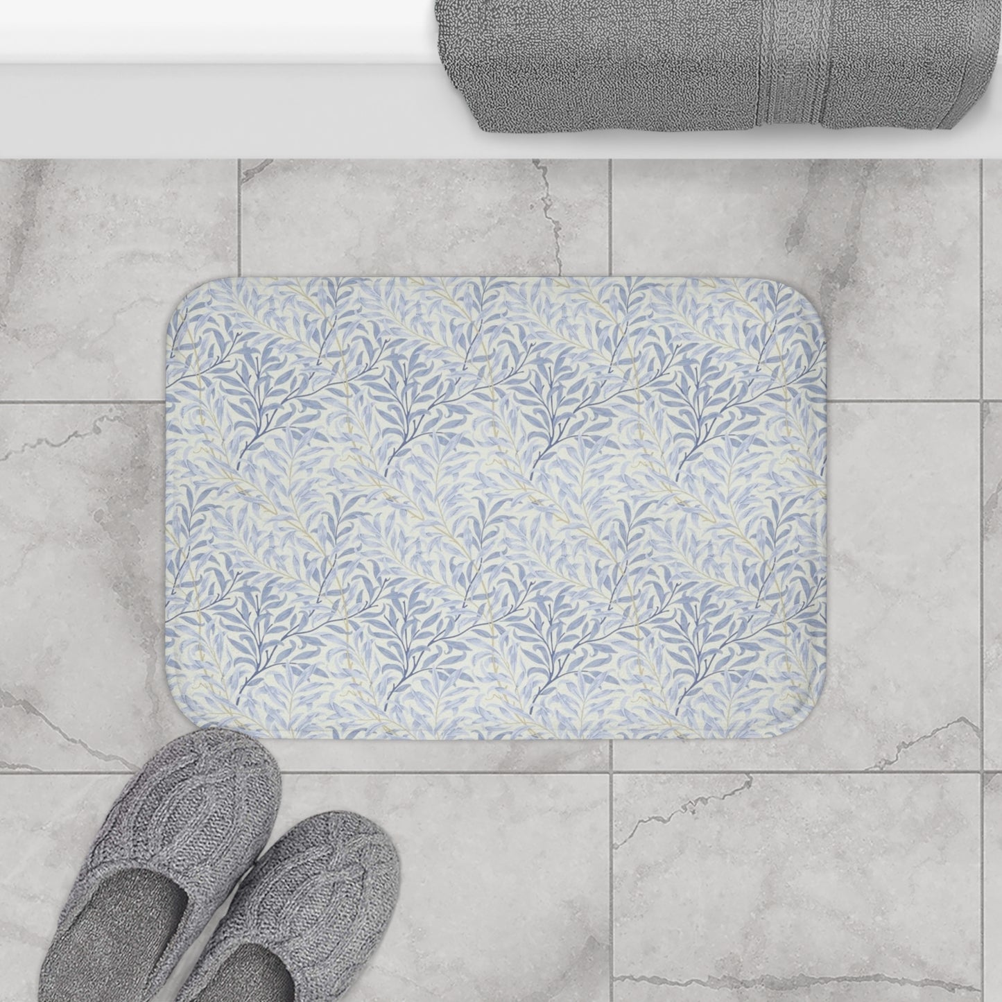 William Morris Bath Mat Willow Bough Blue
