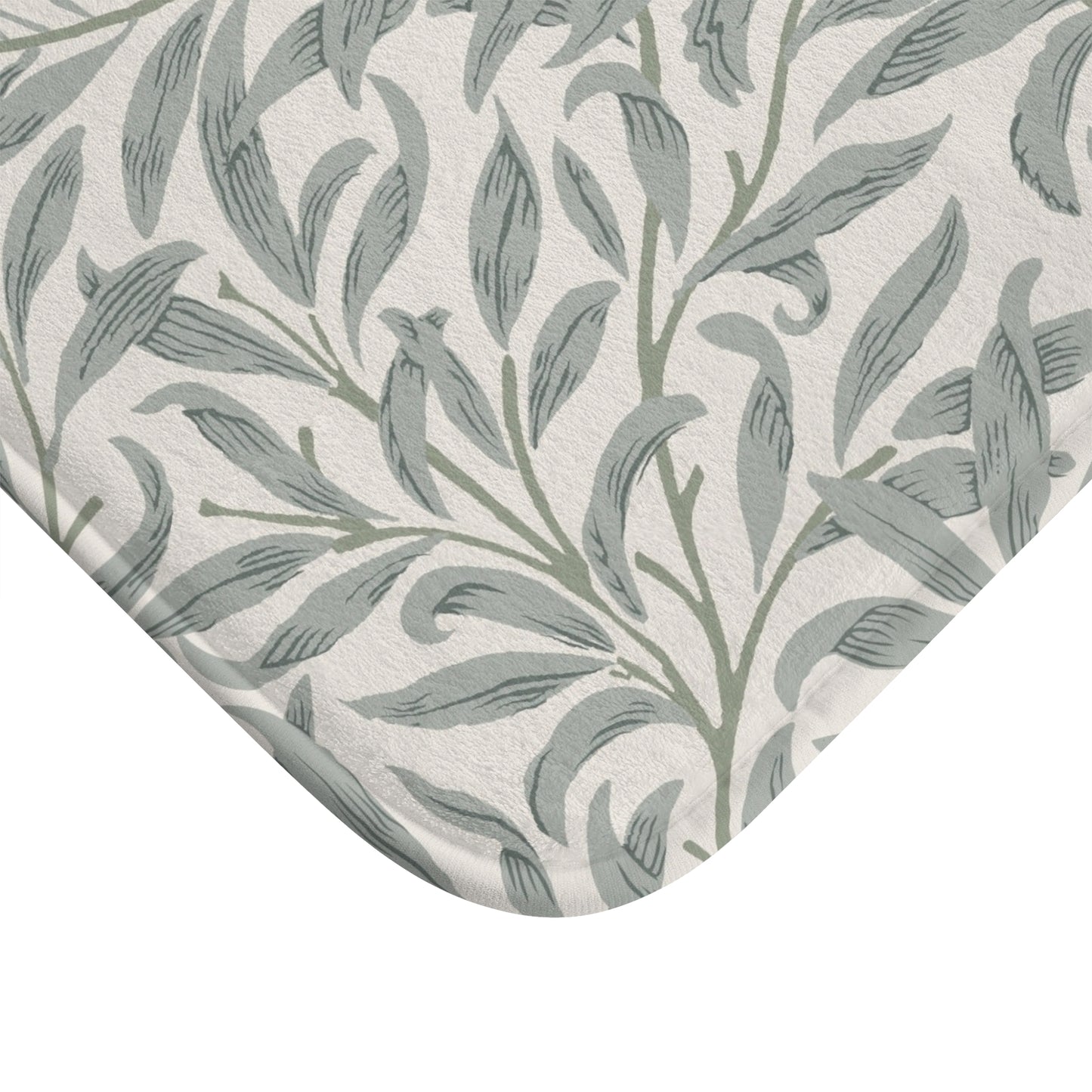 William Morris Bath Mat Gray Willow Bough