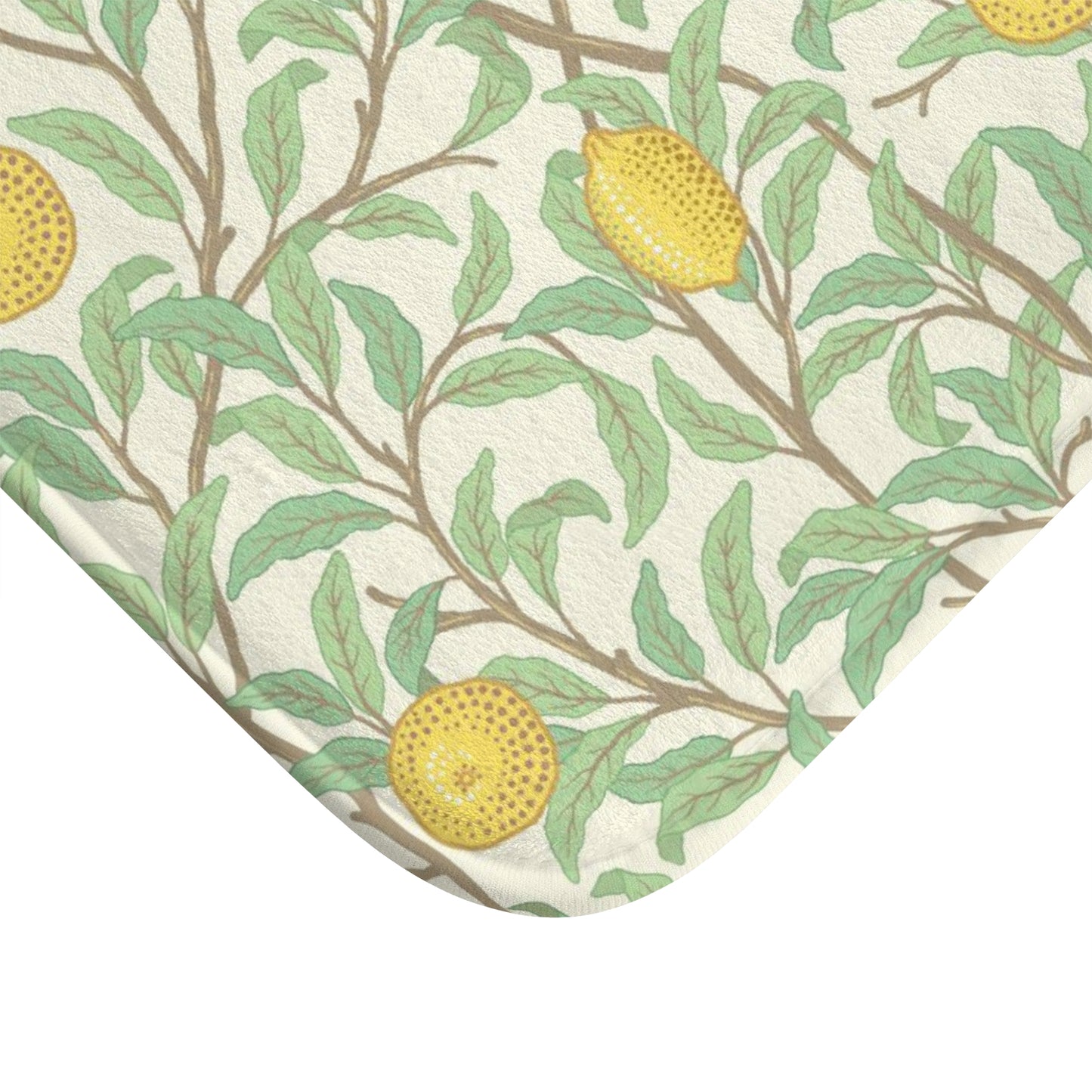 William Morris Bath Mat Lemons