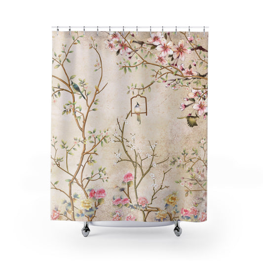 Romantic Chinoiserie Garden Shower Curtain