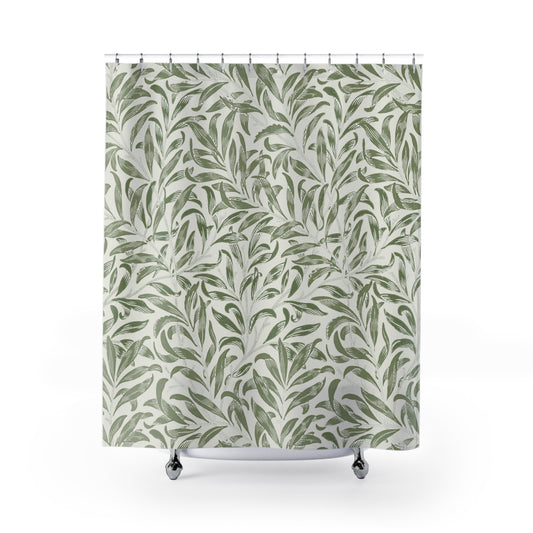 William Morris Shower Curtain Green Willow Bough