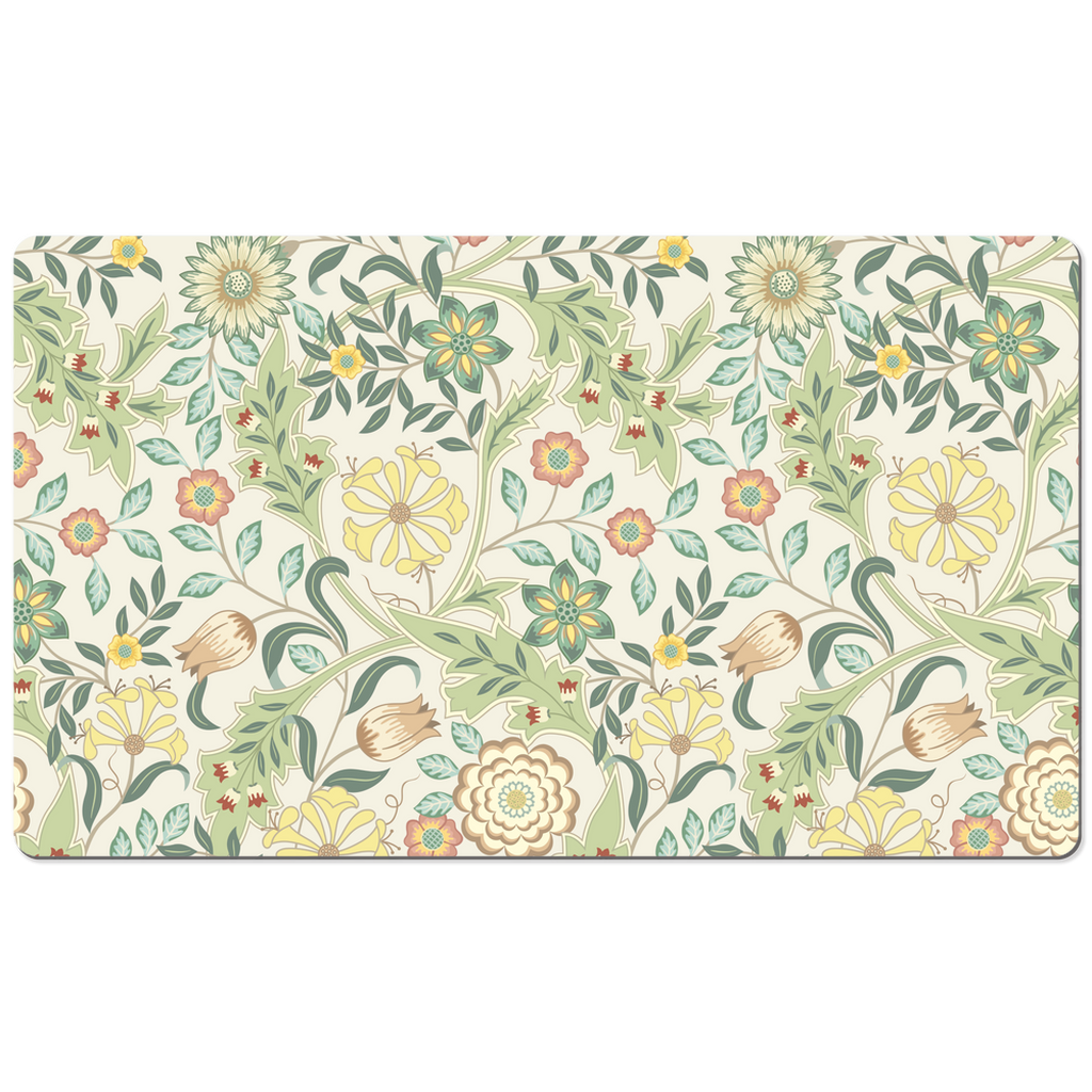 William Morris Desk Mat Wilhelmina Lemon Floral