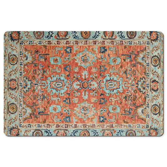 Zeeba Persian Desk Mat Antique Blue Coral