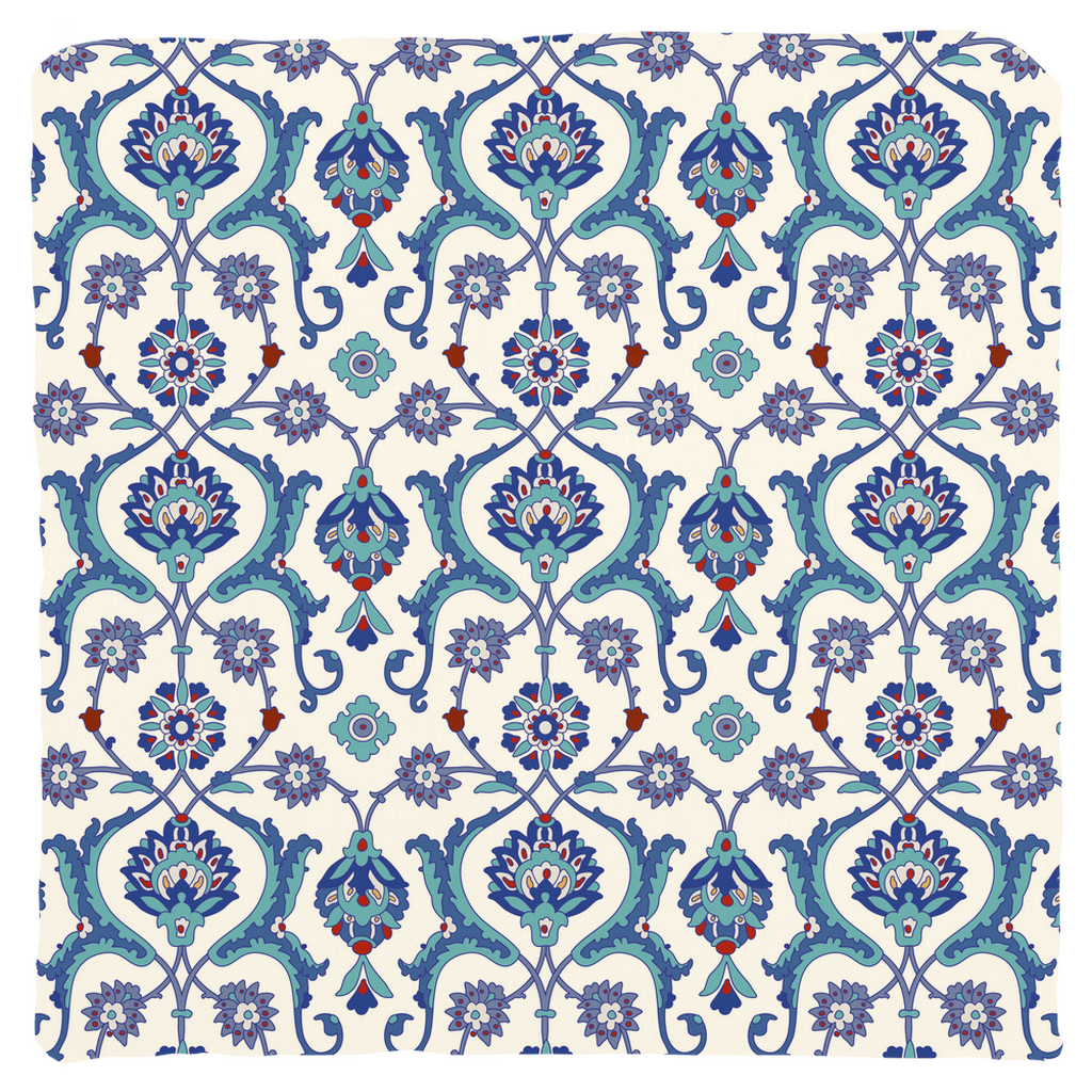Antalya Ottoman Cotton Pillows Blue Lilac