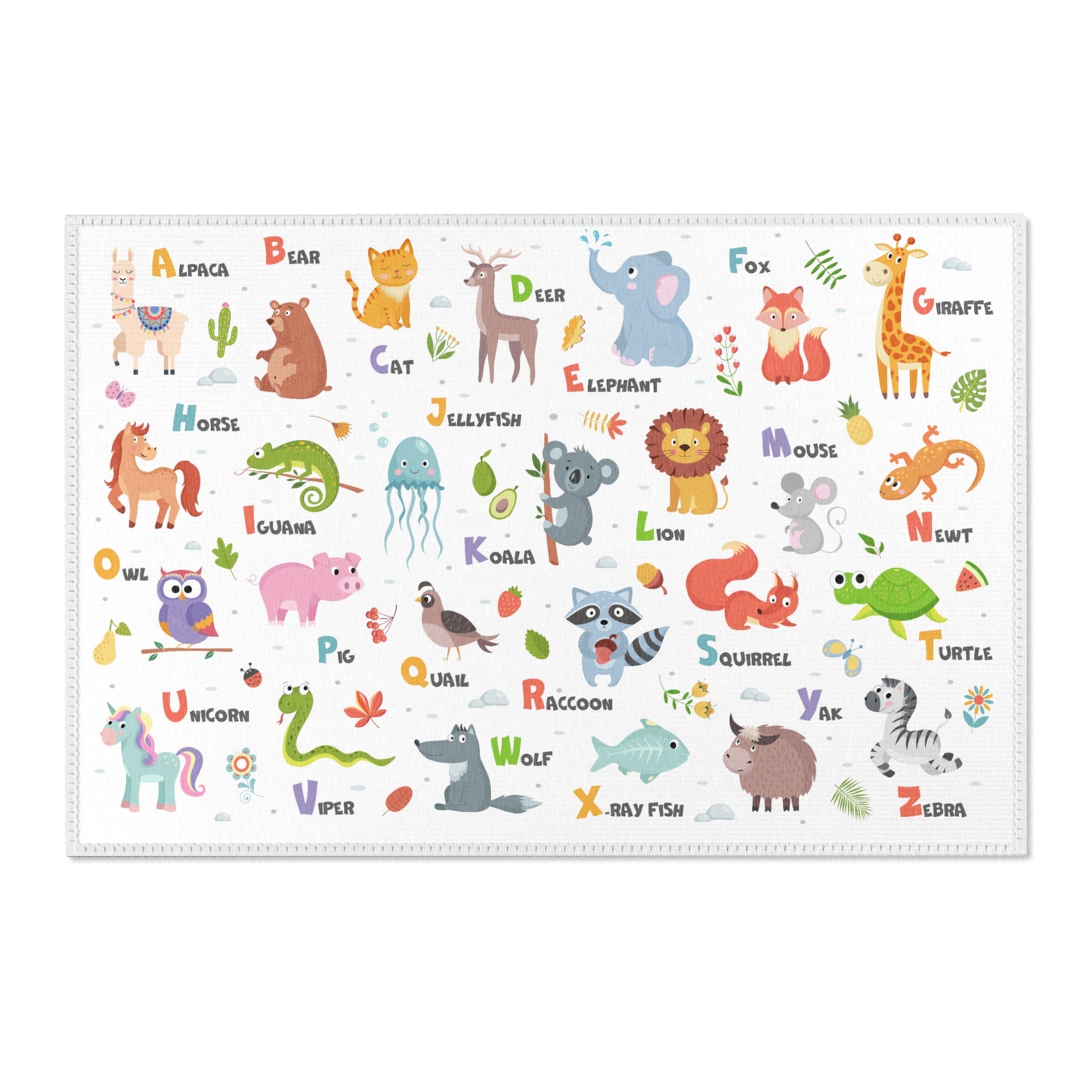 Animal Alphabet Nursery Rug Play Mat