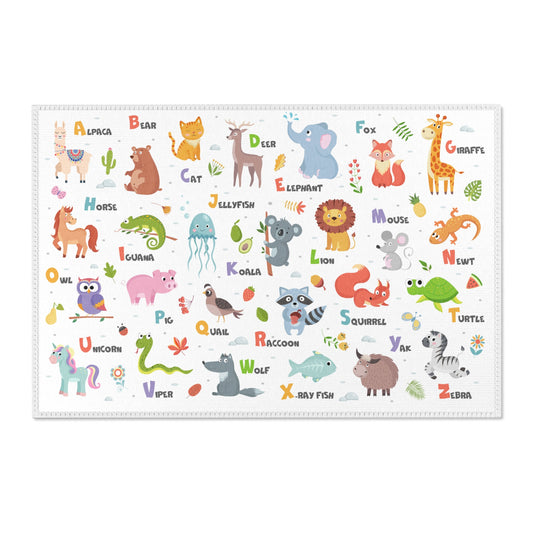 Animal Alphabet Nursery Rug Play Mat