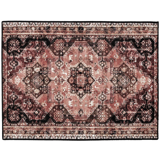 Serapi Persian Indoor/Outdoor Floor Mat Antique Black Rosewood