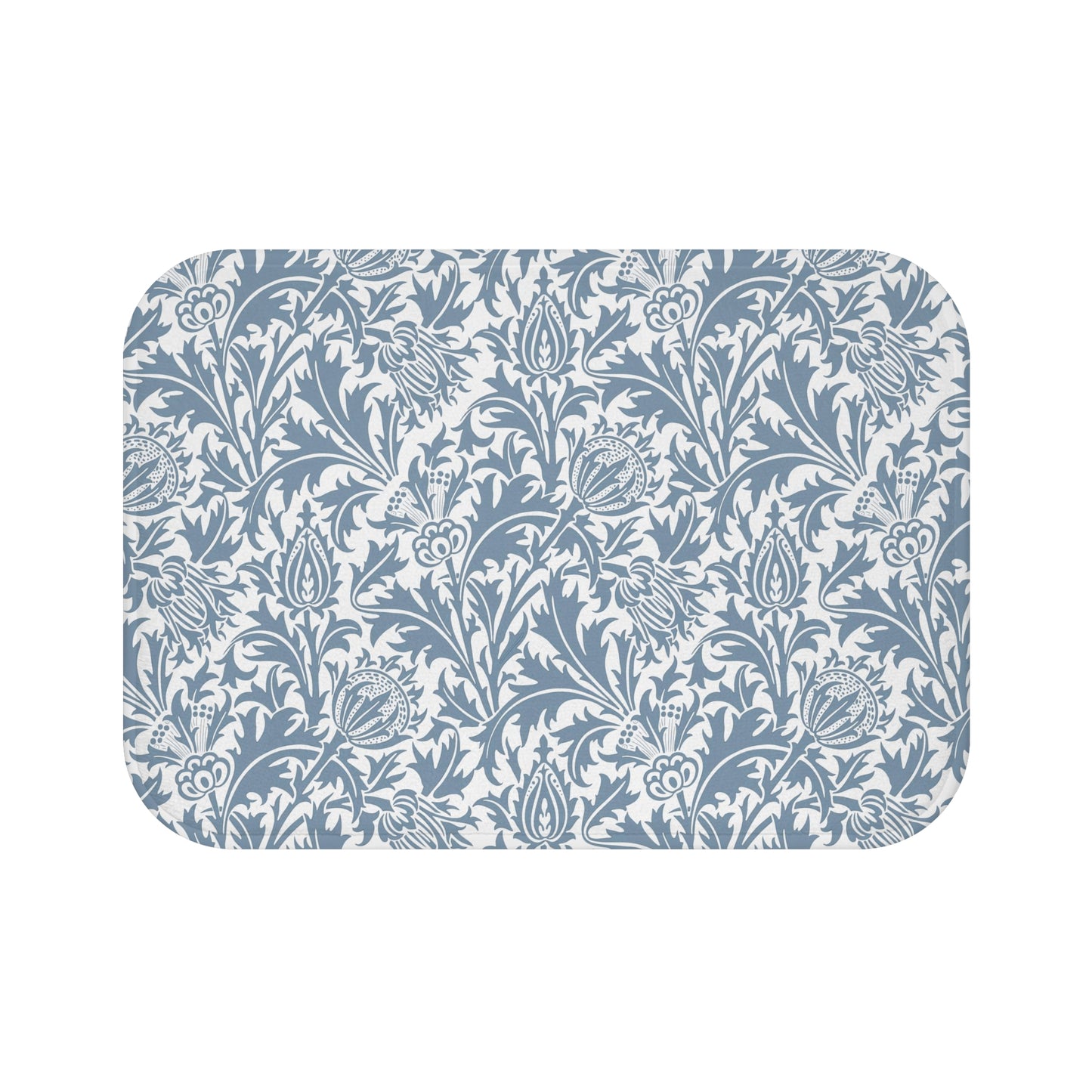 William Morris Bath Mat Thistle Blue