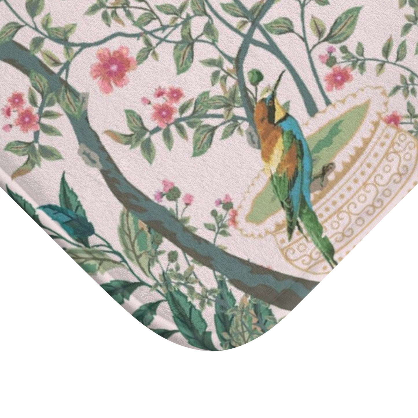 Chinoiserie Bath Mat Light Pink Fresco