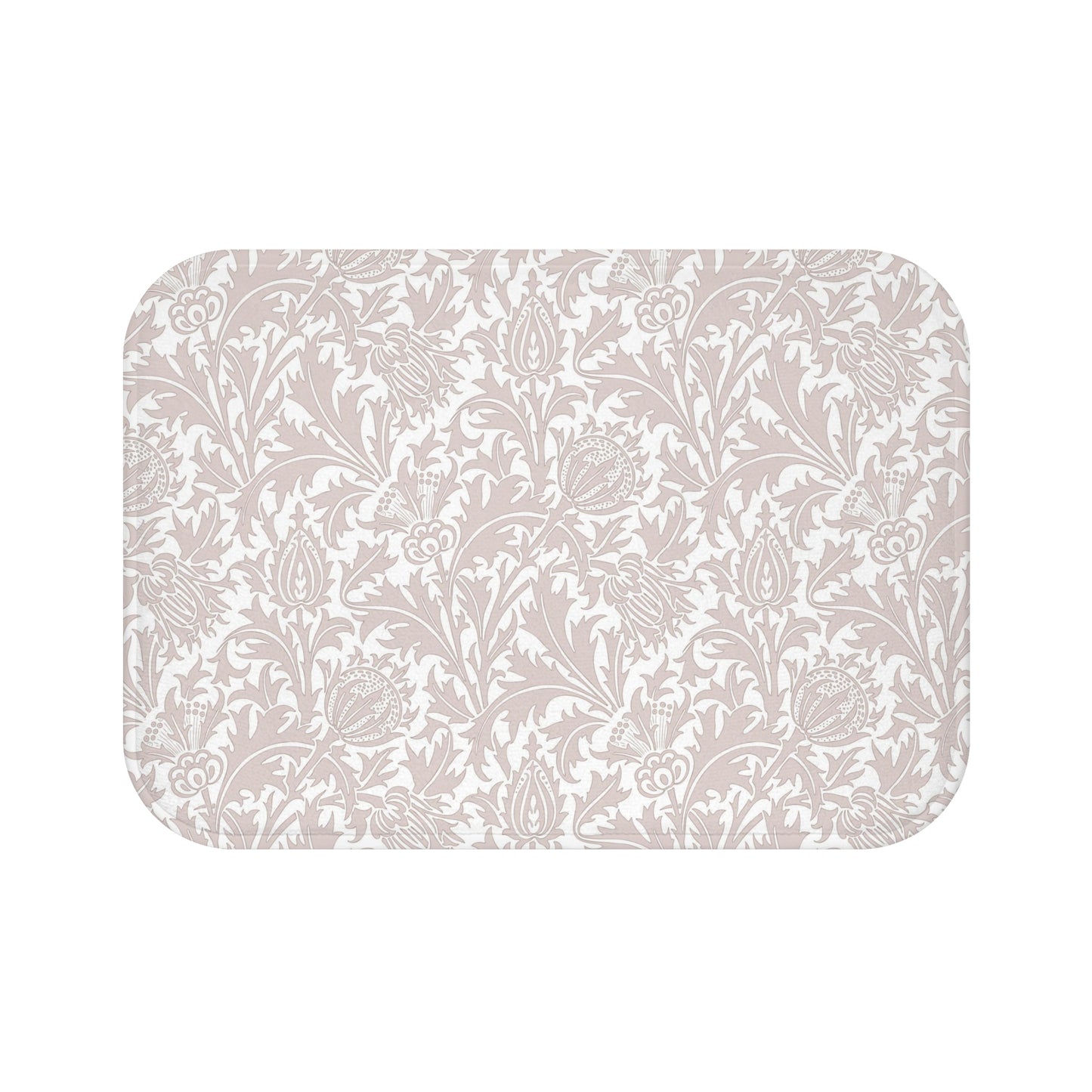 William Morris Bath Mat Thistle Beige