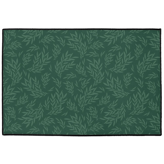 Leaf Indoor/Outdoor Floor Mat William Morris Dark Green