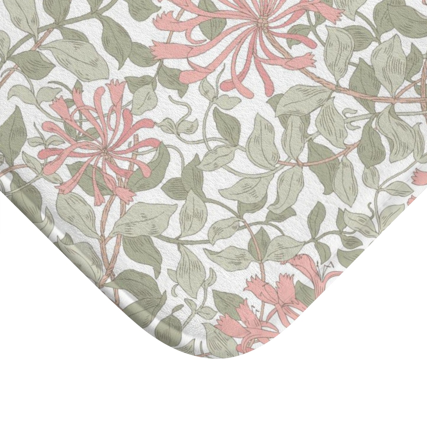 William Morris Bath Mat Honeysuckle Soft Green