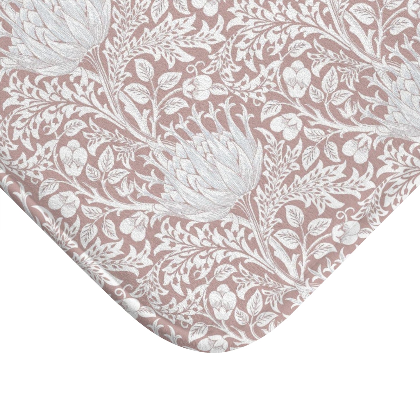 William Morris Bath Mat Artichoke Pink