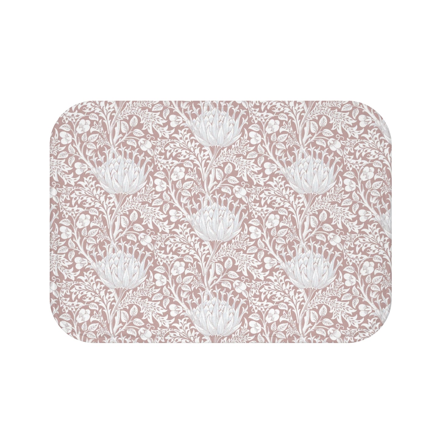 William Morris Bath Mat Artichoke Pink