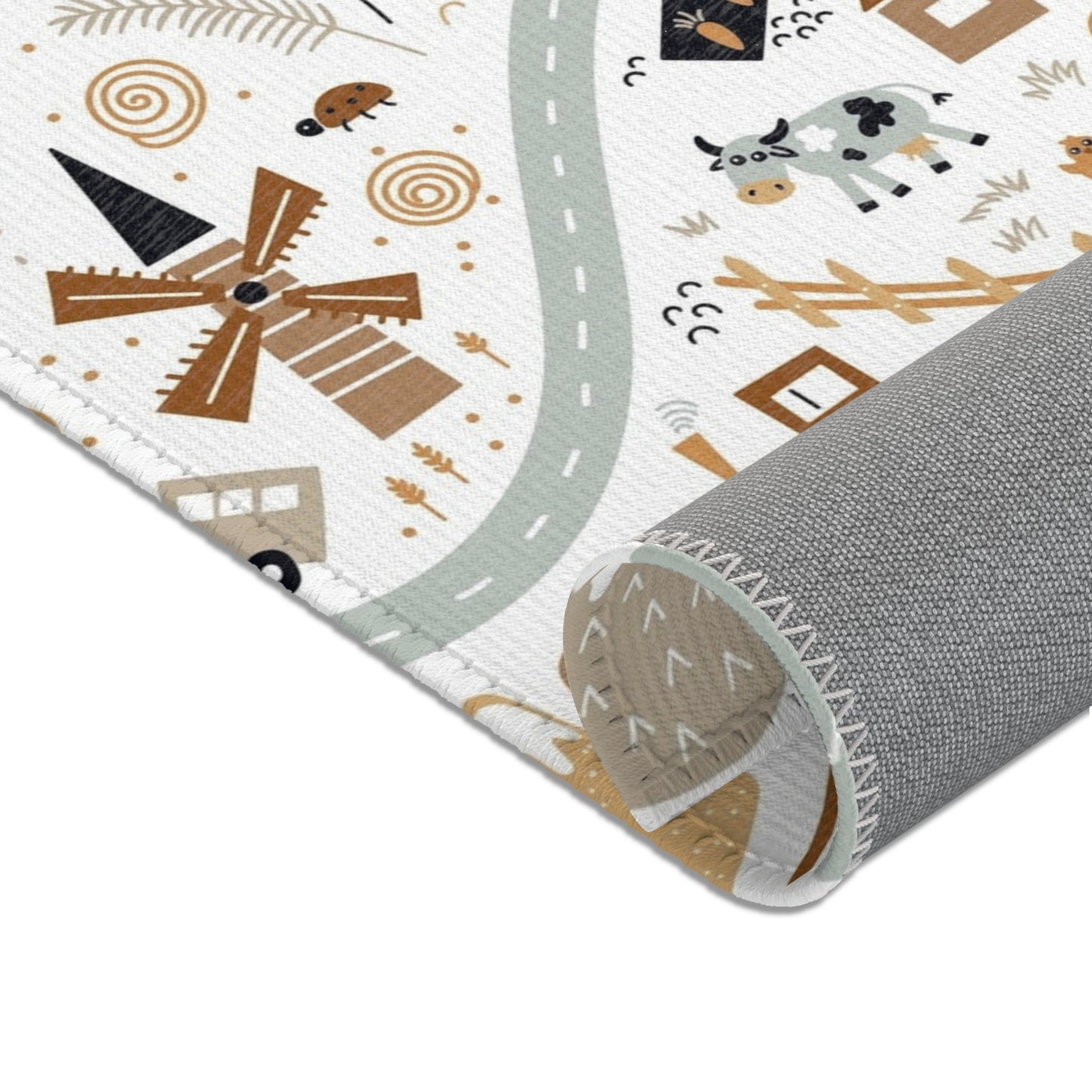 Magical Town Road Map Nursery Rug Play Mat