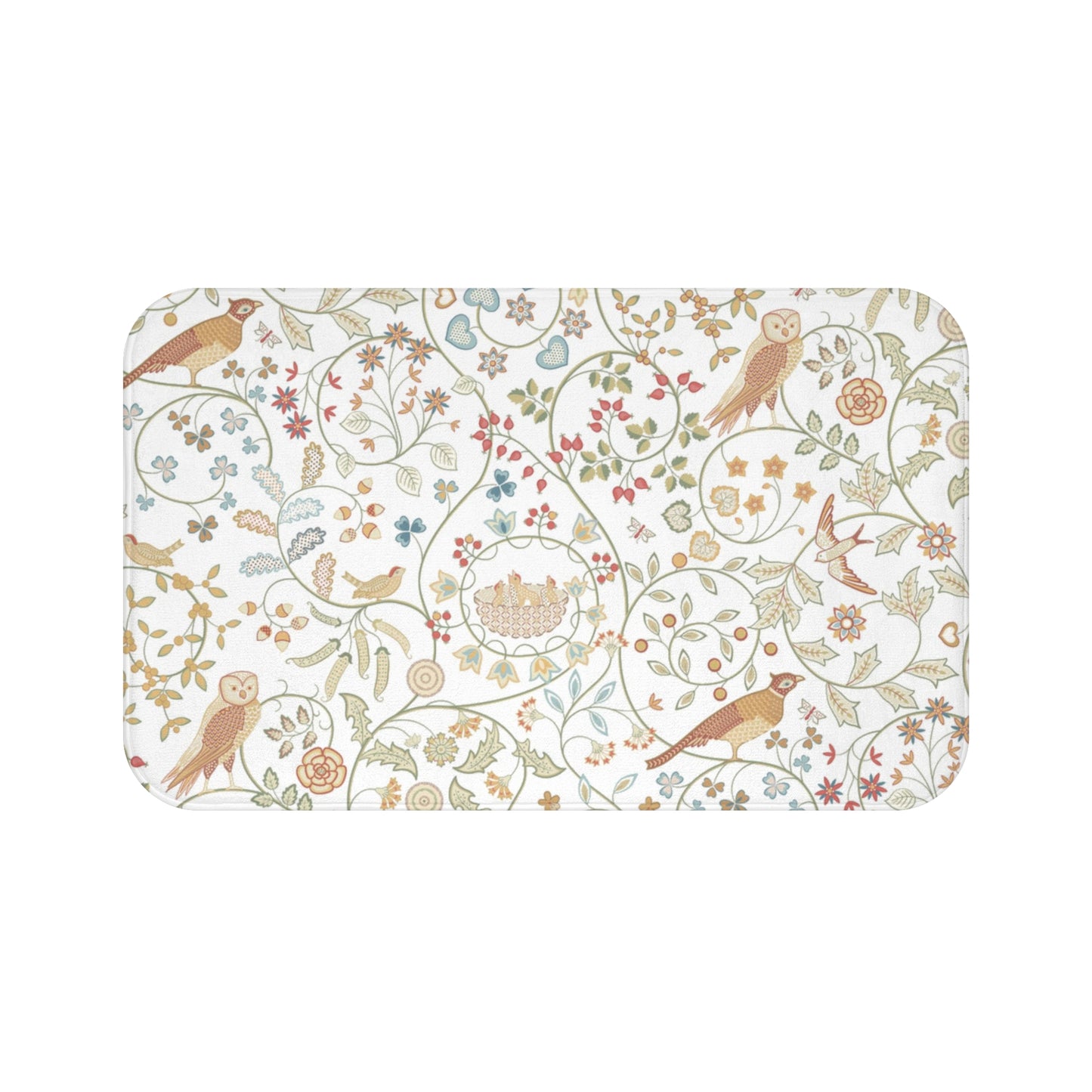 William Morris Bath Mat Newill Owl