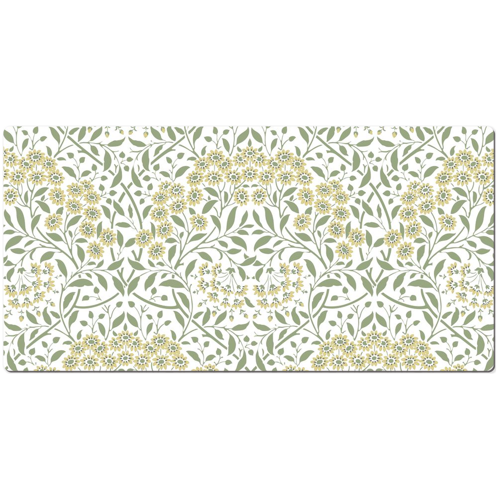 William Morris Desk Mat Wildflower Golden Green