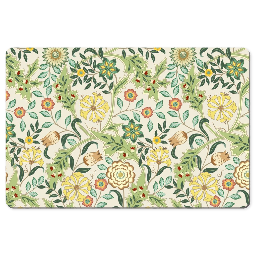 William Morris Desk Mat Wilhelmina Yellow Floral