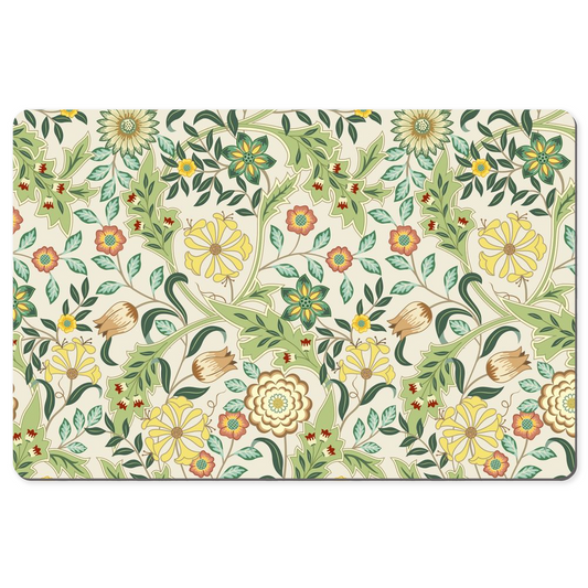 William Morris Desk Mat Wilhelmina Yellow Floral