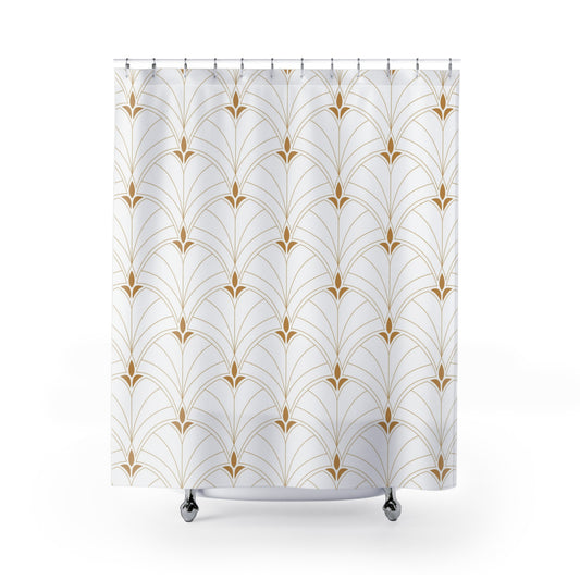 Art Deco Golden Shower Curtain