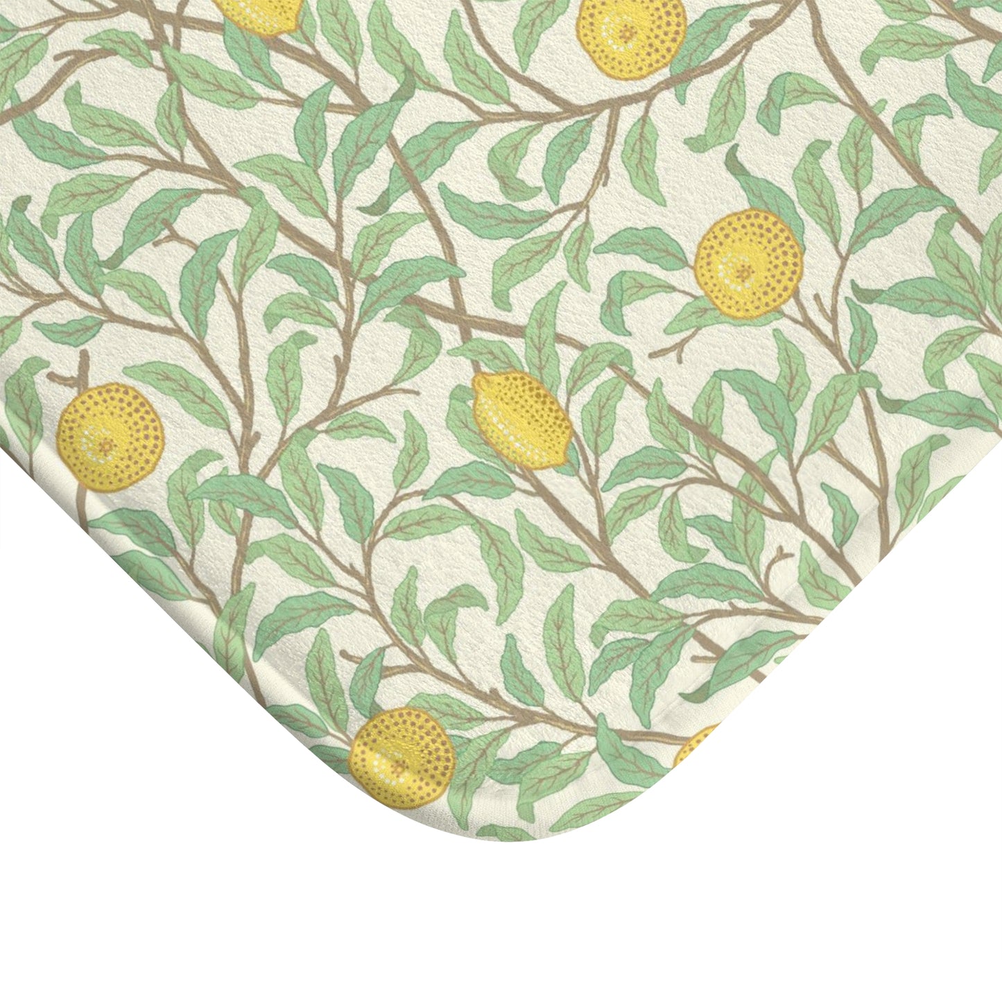 William Morris Bath Mat Lemons