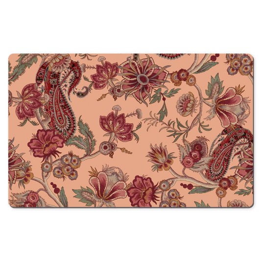 Wrotham Chintz Desk Mat Pink Red Floral