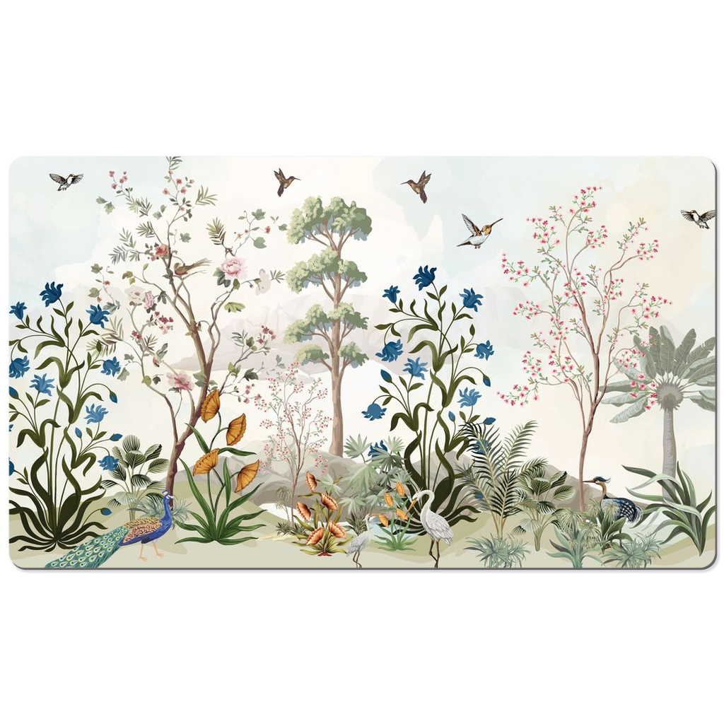 Chinoiserie Desk Mat Magical Bird Garden