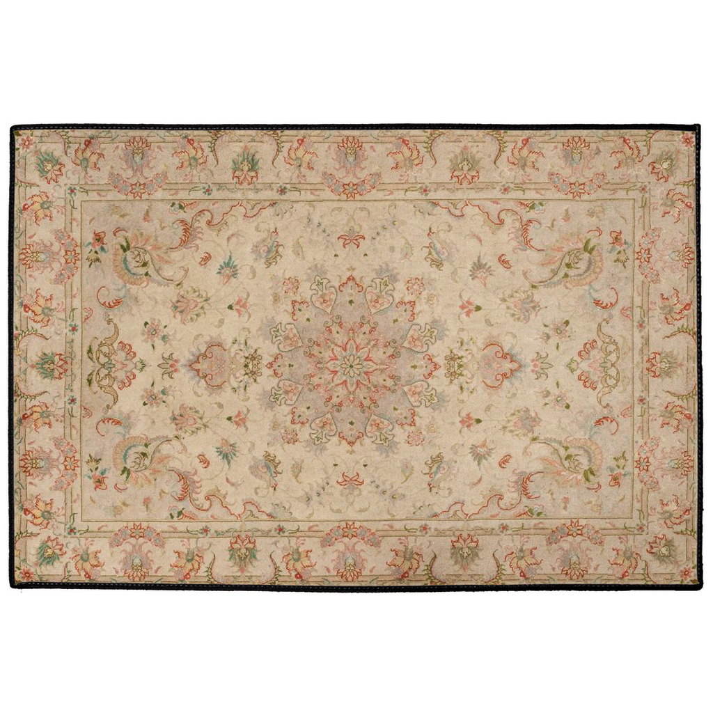 Vashti Persian Indoor/Outdoor Floor Mat Antique Beige Red