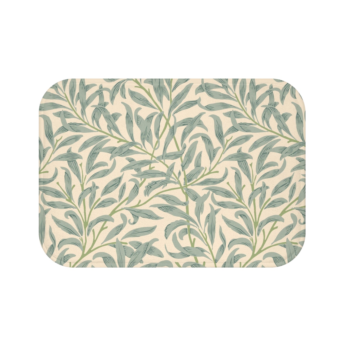 William Morris Bath Mat Willow Bough Sage Green