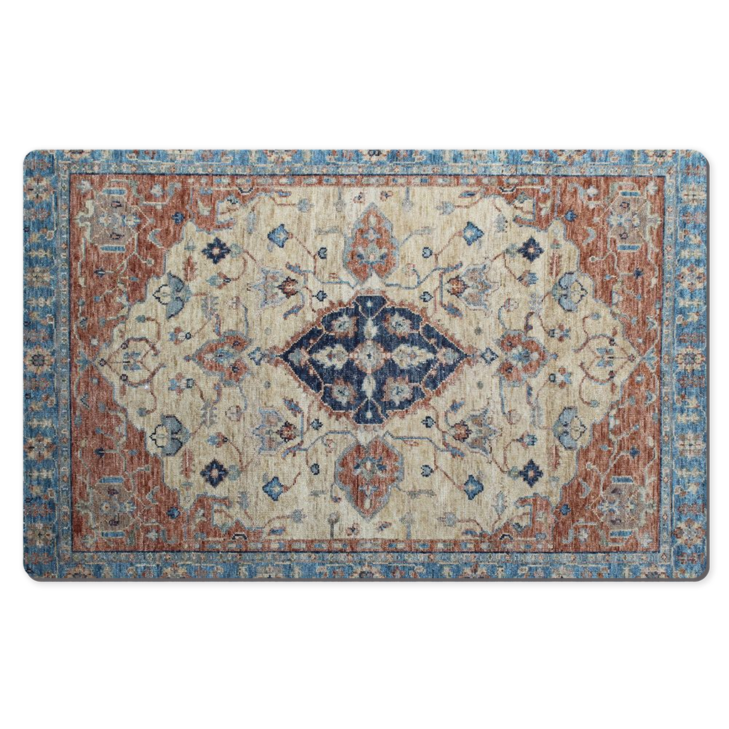 Pari Persian Desk Mat Antique Blue Red