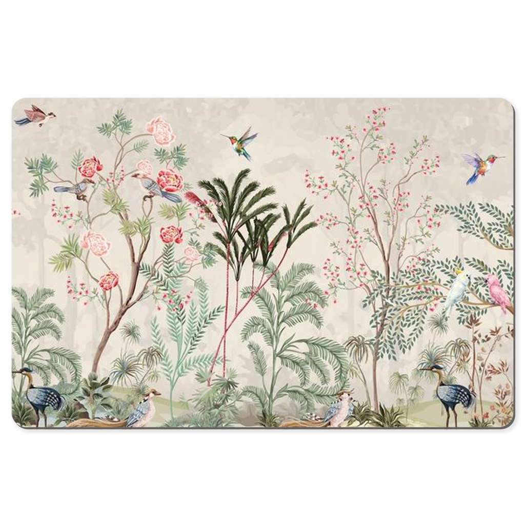 Chinoiserie Desk Mat Magical Peony Blossom Garden