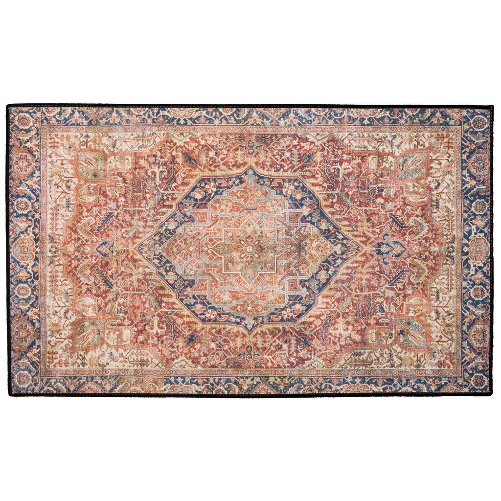 Amasya Persian Indoor/Outdoor Floor Mat Antique Terracotta Spice