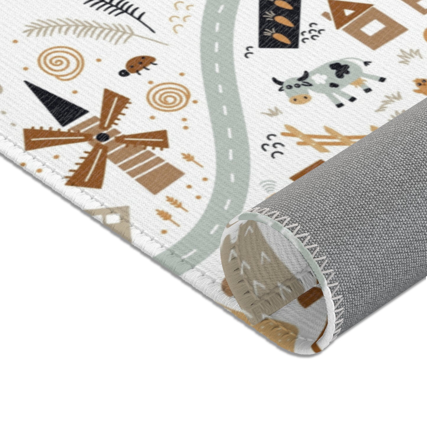 Magical Town Road Map Nursery Rug Play Mat