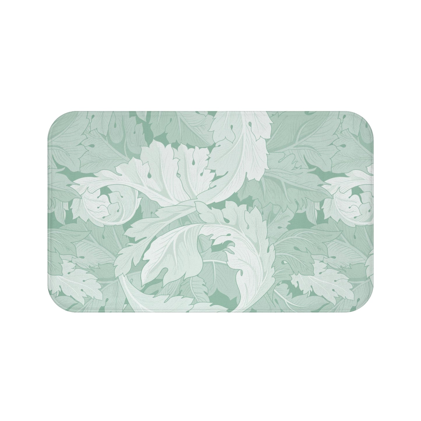 William Morris Bath Mat Aqua Acanthus
