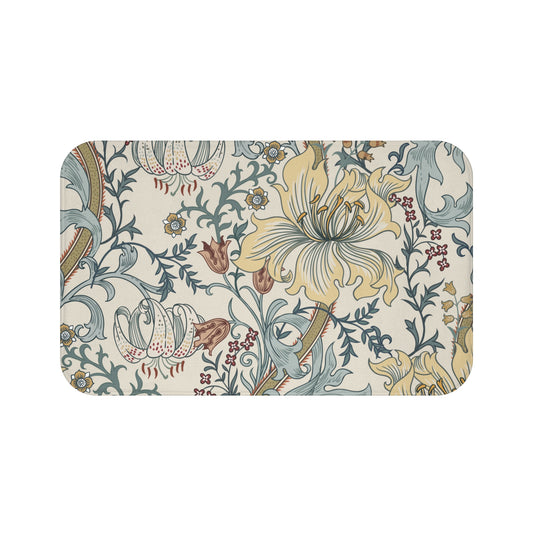William Morris Bath Mat Enchanted Golden Lily