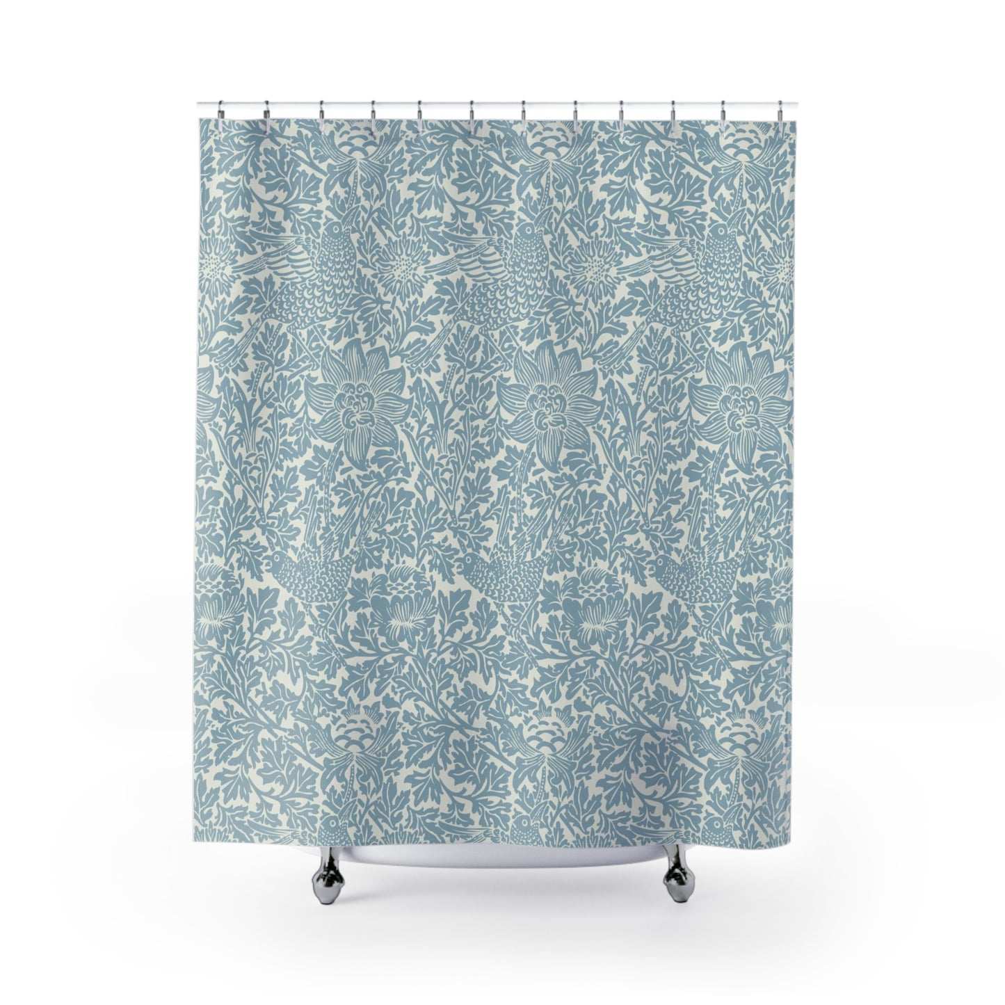 William Morris Bird & Anemone Soft Blue Shower Curtain